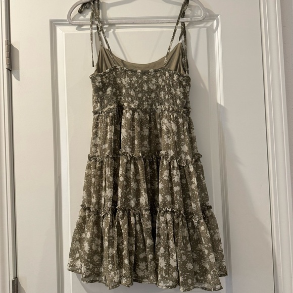 NWOT Blu Pepper Green Floral Dress - Picture 4 of 5